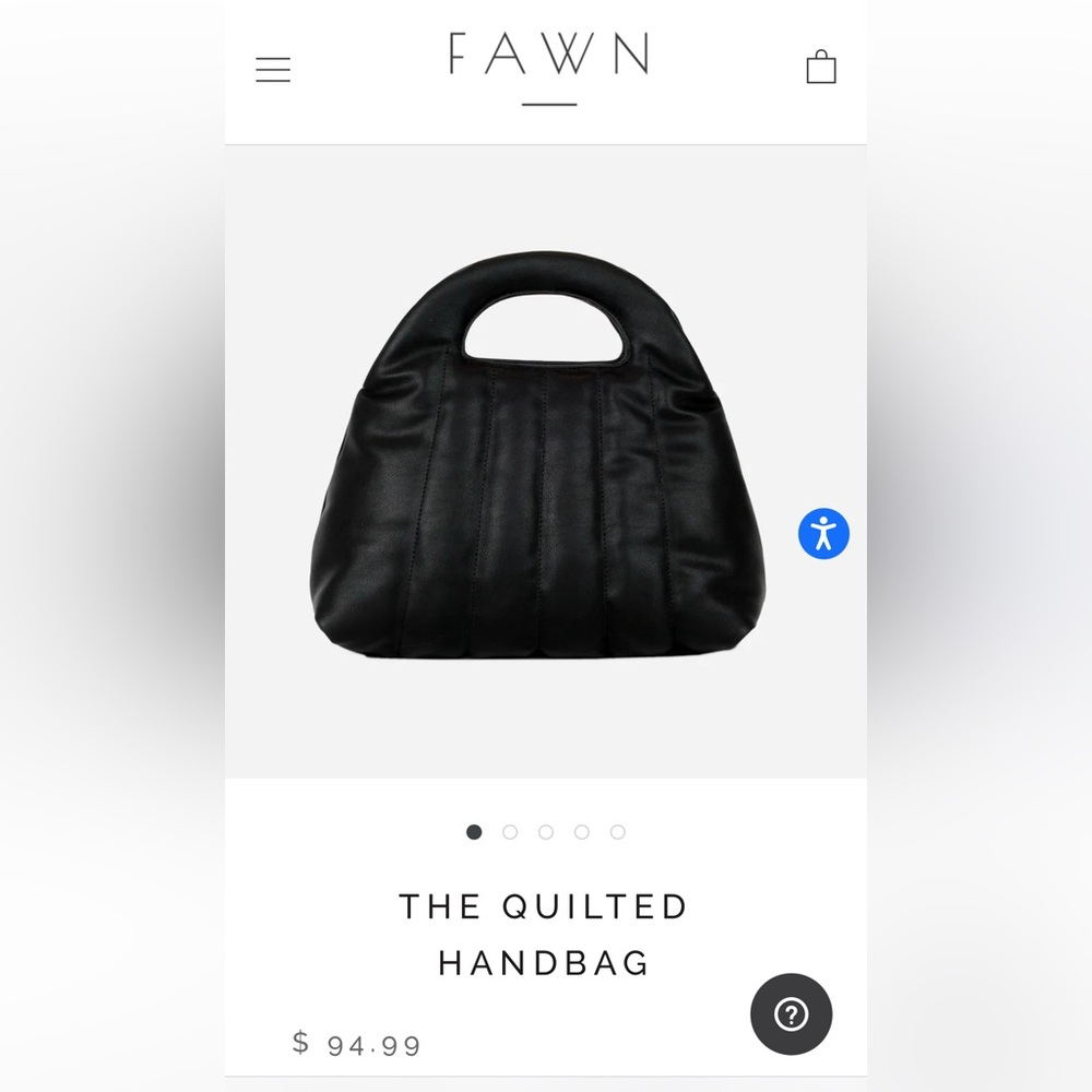 Limited edition Fawn Design quilted handbag with tortoise shell chain.